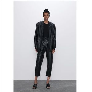 ZARA FAUX LEATHER PANTS